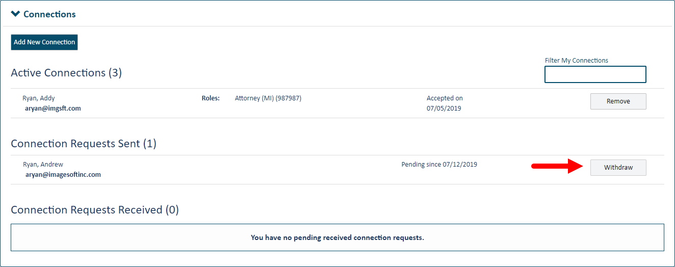 Withdraw your connection request