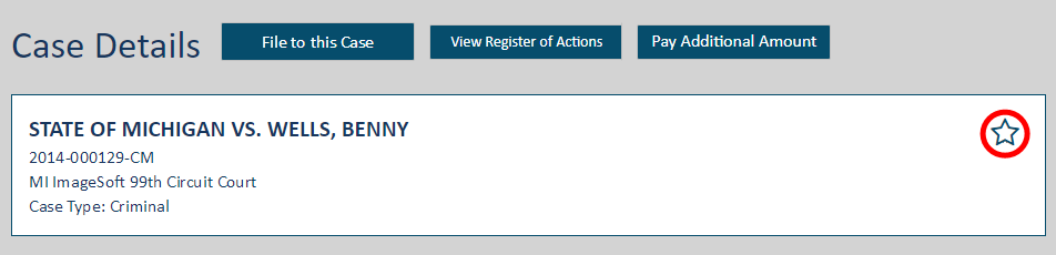 Case Details page - Not a Favorite