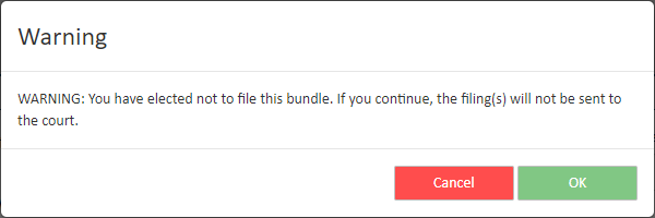 Warning for not filing documents